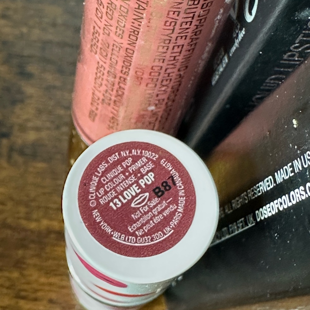 Dose of Colors, Anastasia, Clinique Lipstick, Appeal Liquid Lipstick Bundle of 4 - Picture 2 of 5